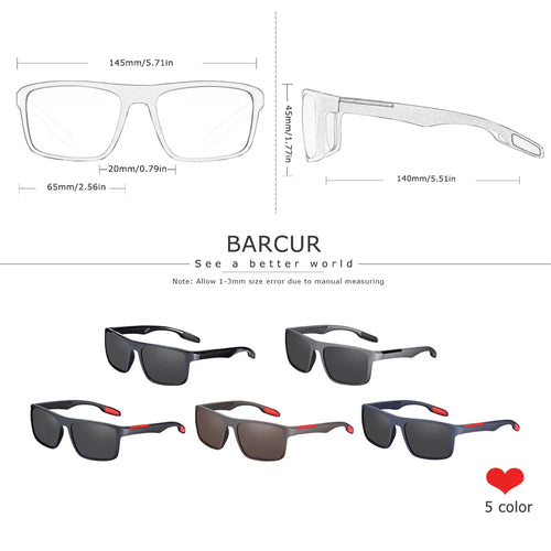 BARCURTR90 Ultralight Polarized Sunglasses for Men